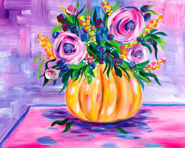 Fluorescent Fall Flowers