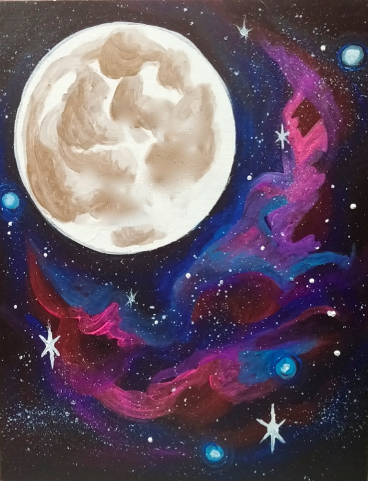 How To Paint A Galaxy - Glow In The Dark Acrylic Painting - Art 'N Glow