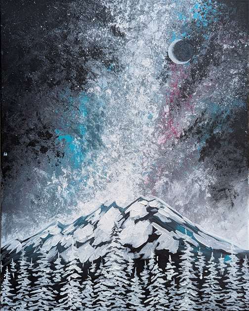 Galaxy Over the Mountain