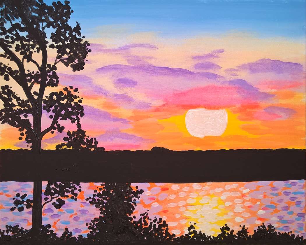 Georgetown Texas Sunset - Pinot's Palette Painting