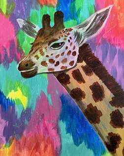 Giraffe in Neon