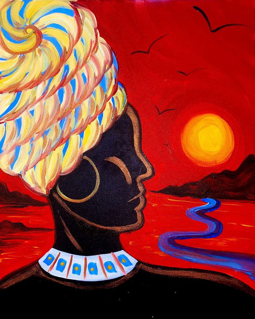 Juneteenth Friday Night Paint & Sip Party! Wine & Food Included.