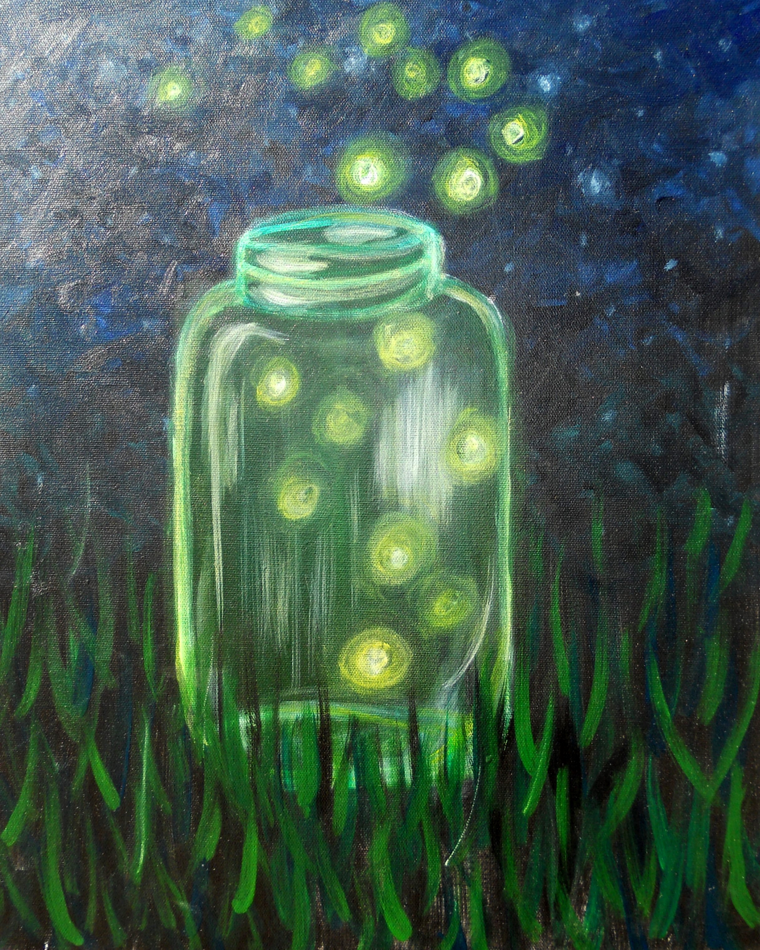 Glowing Fireflies - Pinot's Palette Painting