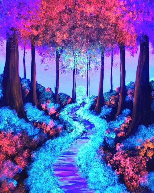 Glowing Fluorescent Forest