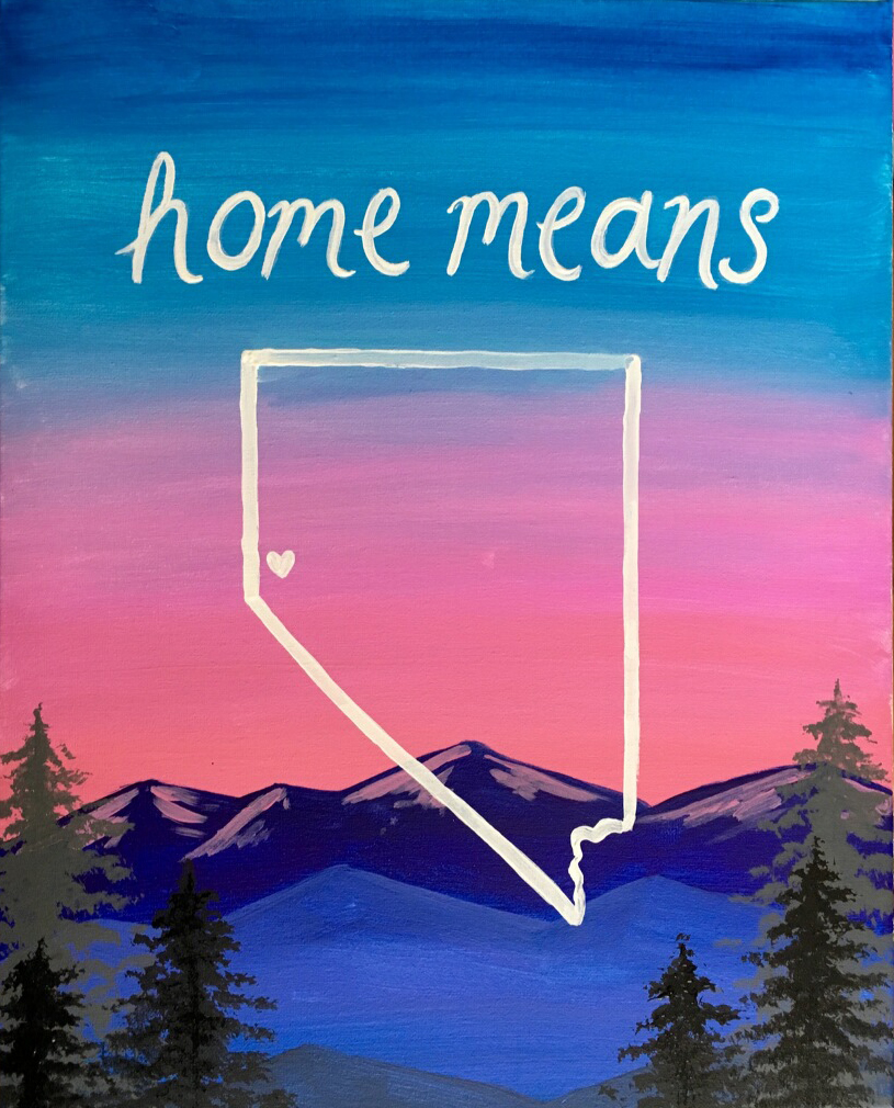 Great Silver State Pinot's Palette Painting