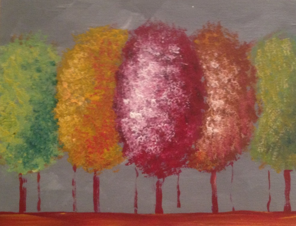 Groovy Grove Trees! Pinot's Palette Painting