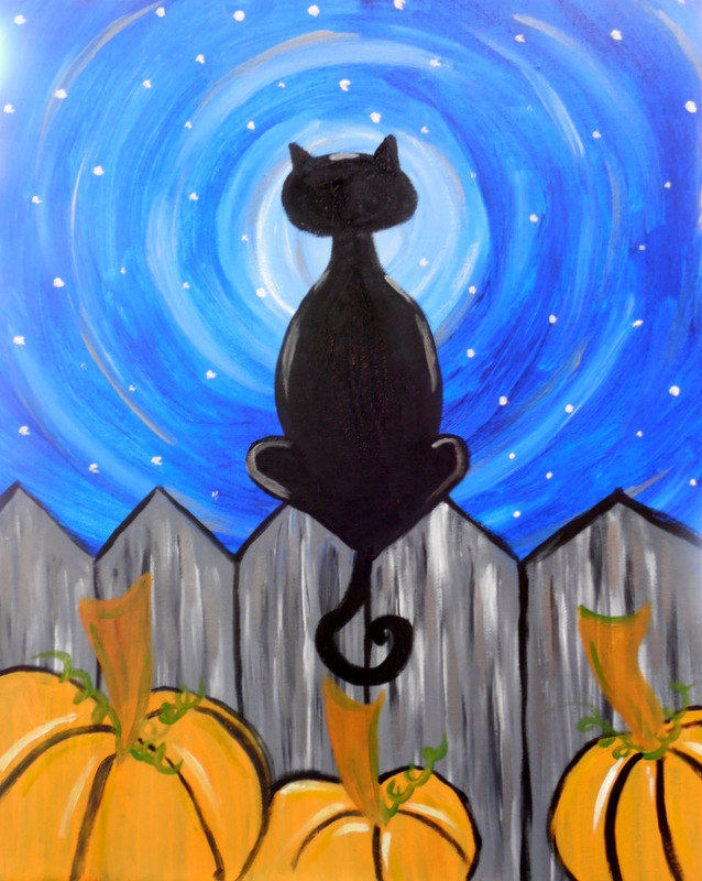 Hallow-kitty - Pinot's Palette Painting