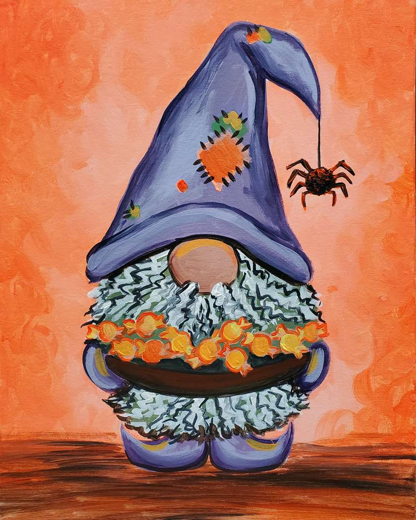 Paint Halloween Gnome  AT HOME 