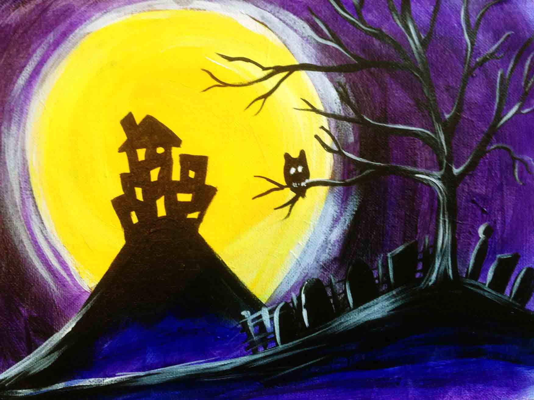 Haunted Hill Pinot's Palette Painting