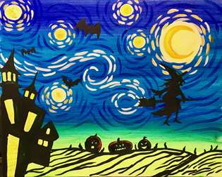 Haunted House Starry Night