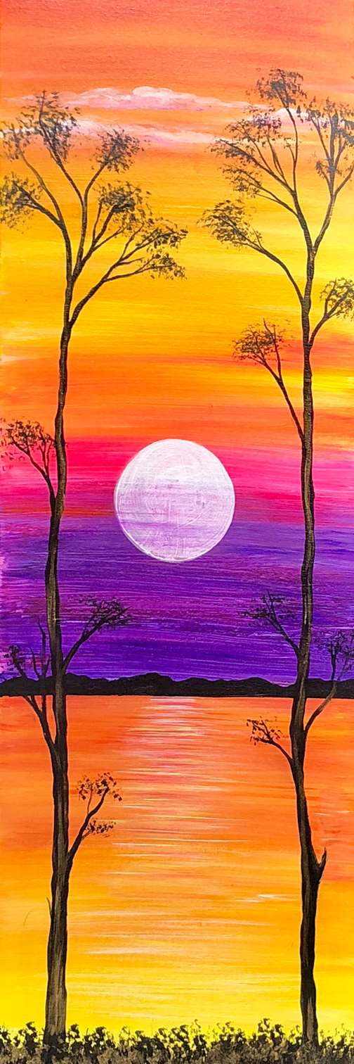 Hazy Amber Sunset