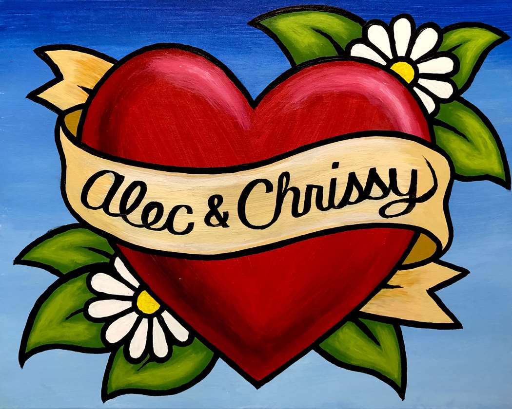Heart Tattoo Pinot's Palette Painting