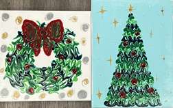 Holiday Acrylic Pour