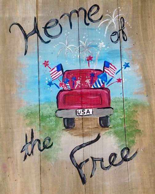 Home of the Free Wooden Pallet