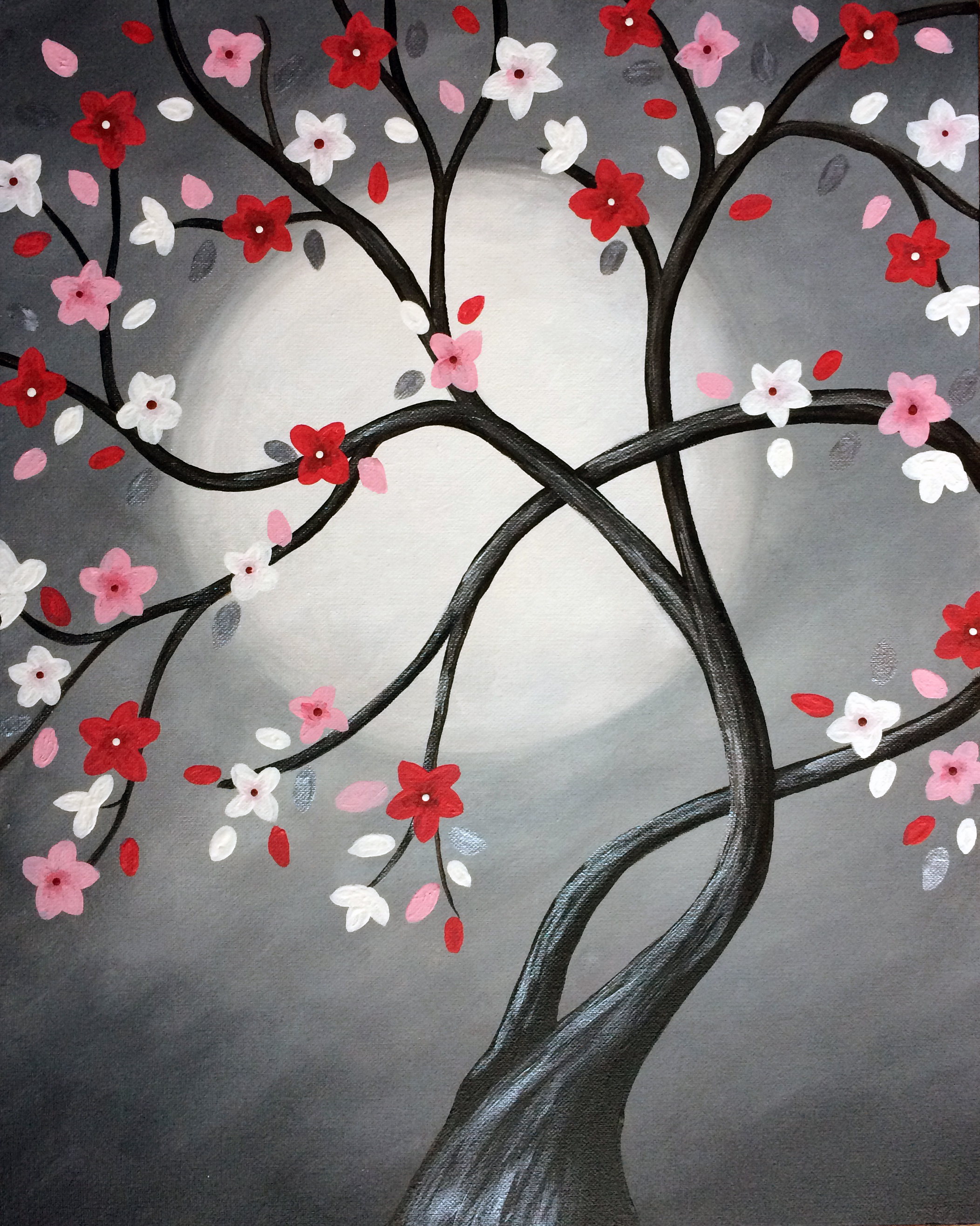 Hope Blossom in the Moonlight Written Instructions Pinot's Palette