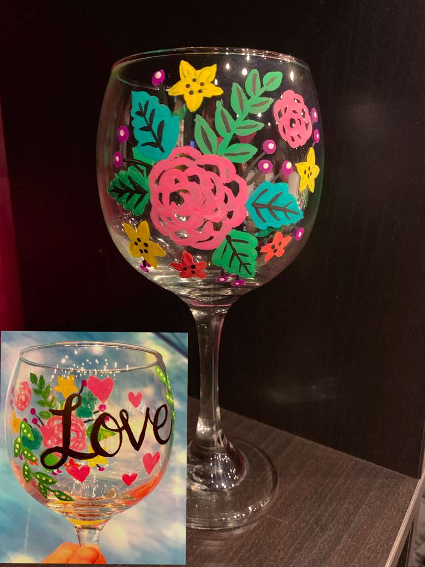 Floral Wine Glass Paint-at-Home Kit - Studio Vino Paint & Sip