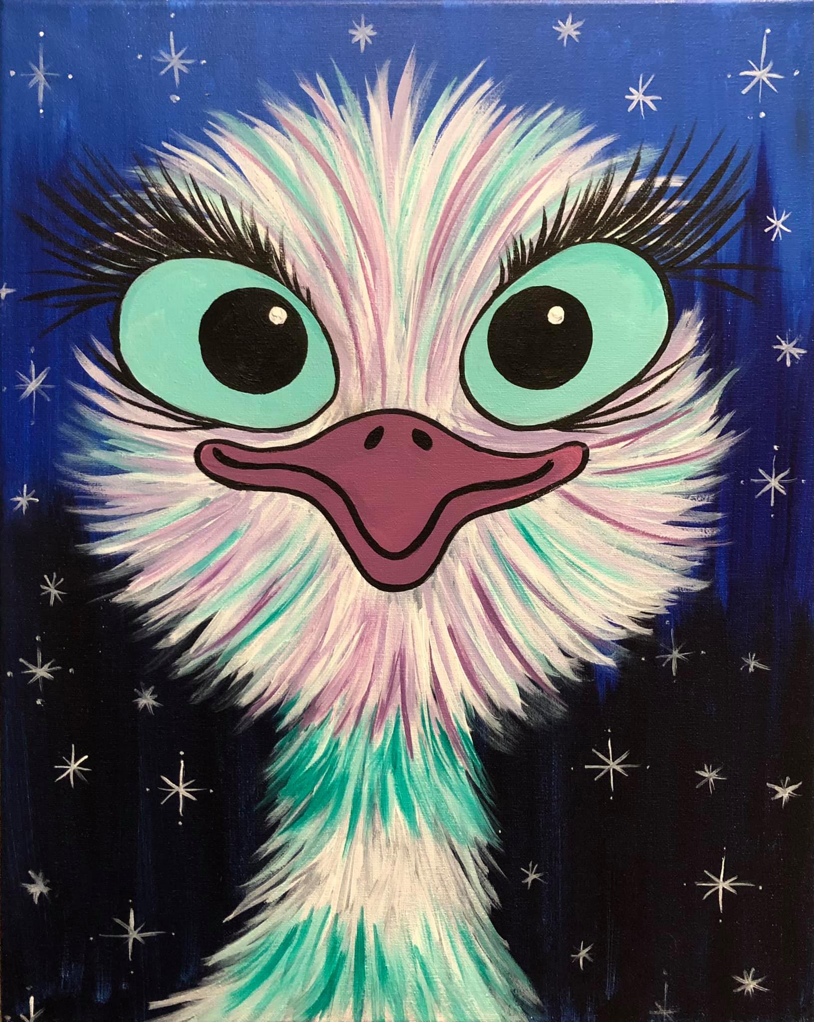 Icey you Emu - Pinot's Palette Painting