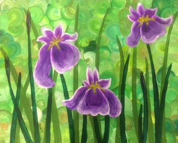 Irises in Bloom 