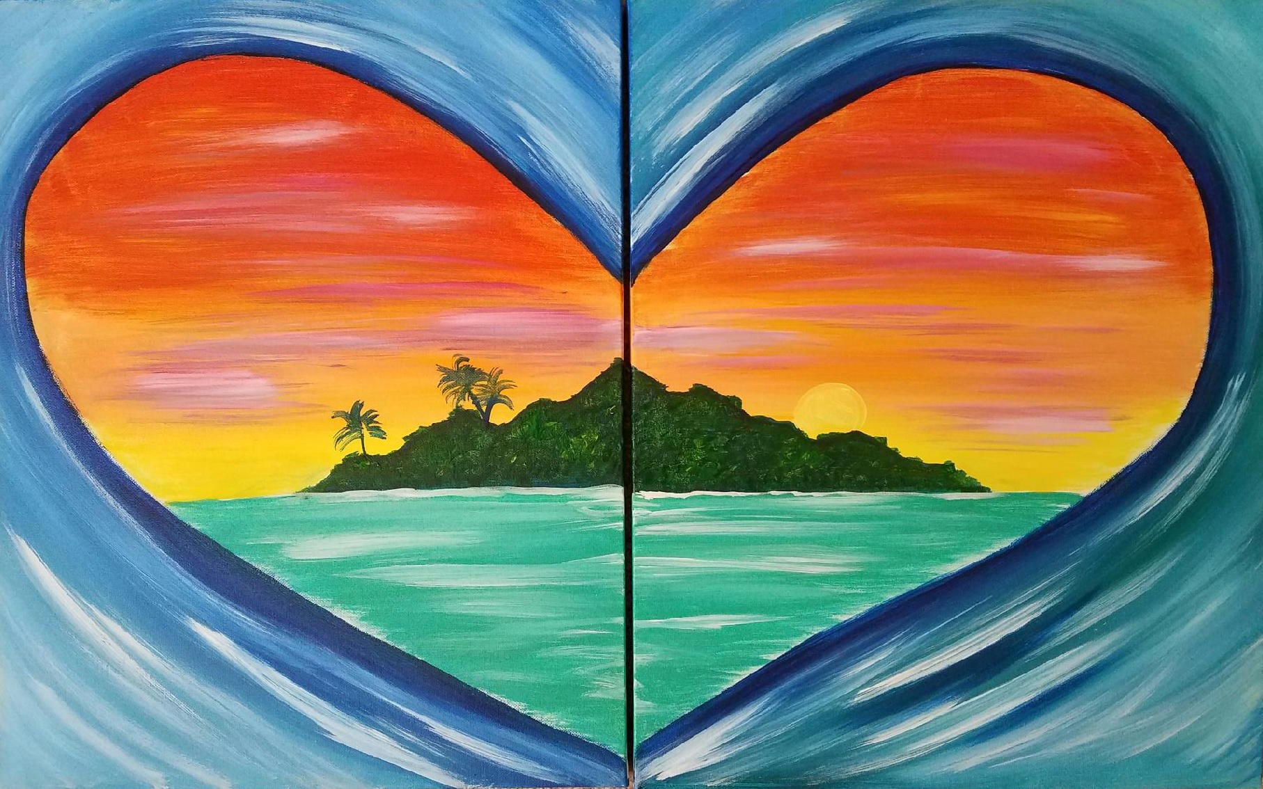 Island Love - Pinot's Palette Painting