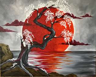 Japanese Crimson Moon
