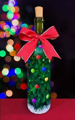 Jolly Christmas - Wine Bottle