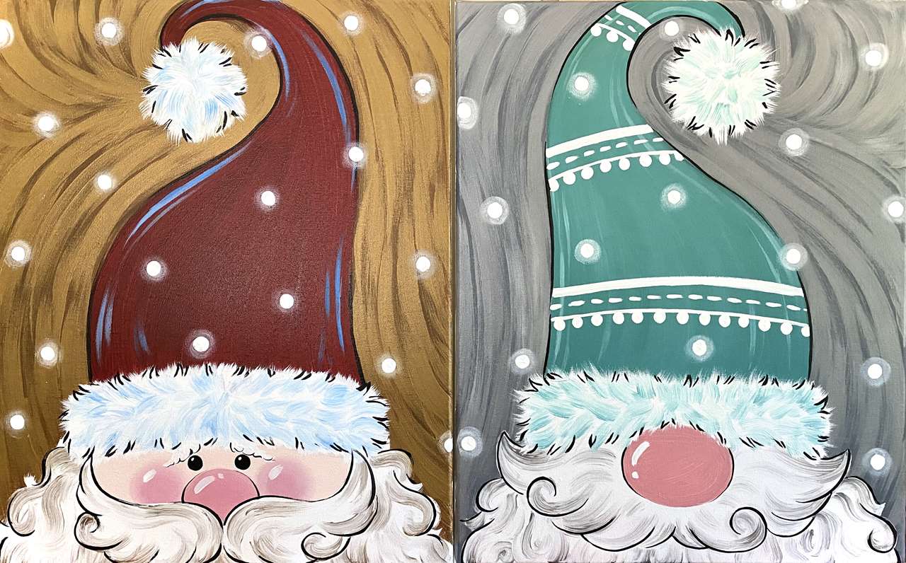 How To Paint A Jolly Whimsical Santa - Step By Step Painting