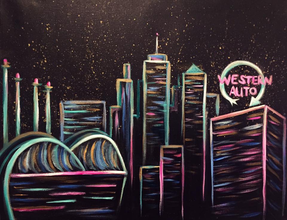 KC Neon Nights - Pinot's Palette Painting