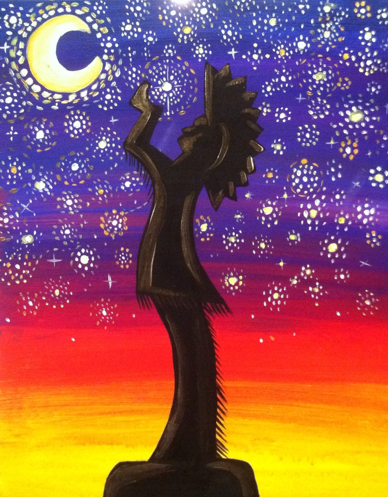 Keeper of the Plains Pinot's Palette Painting