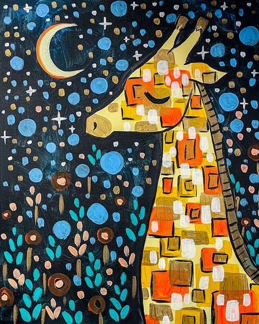 Klimt Style Giraffe