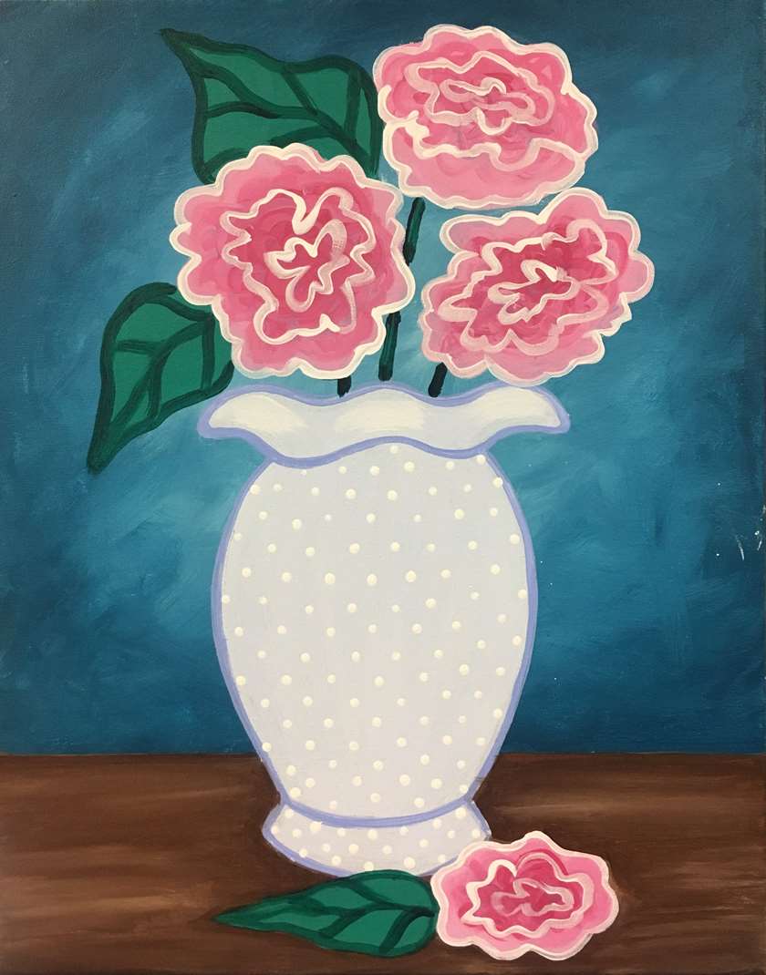 Lace Vase Blossoms