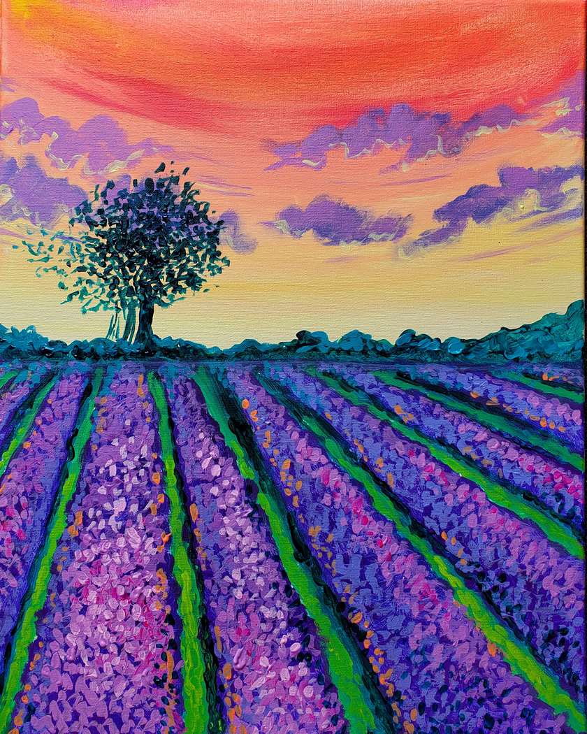 In-Studio Event: Lavender Field at Sunset