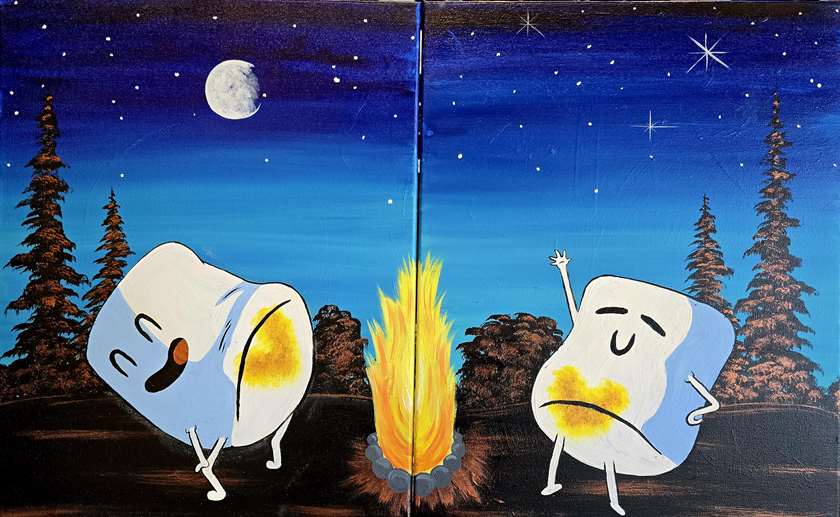 Can be painted on 1 canvas or 2!