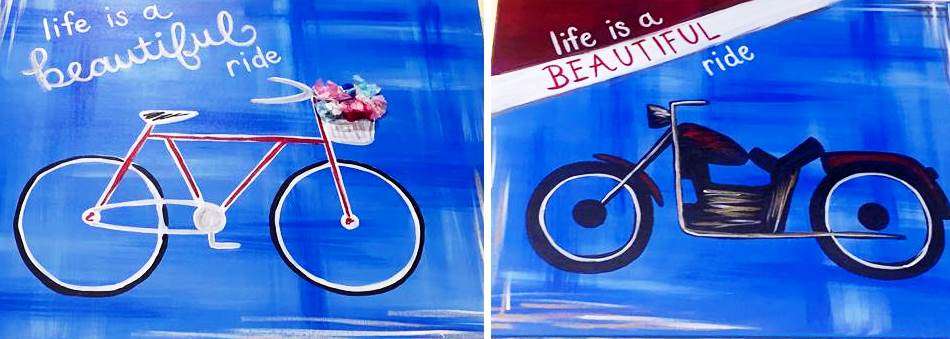 Life is a Beautiful Ride - Date Night Painting 
