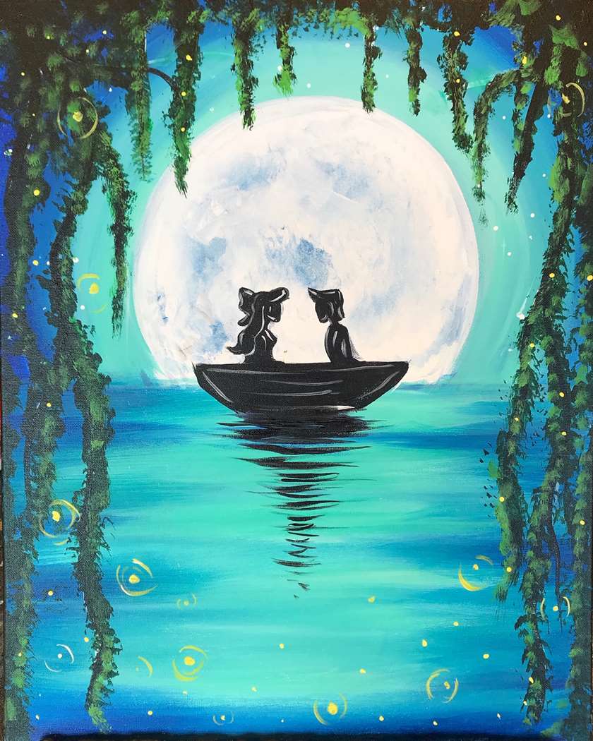 Love In The Moonlight Pinot S Palette Painting Love In The Moonlight Pinot S Palette Painting