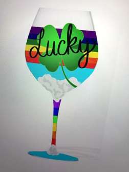 Lucky Wine Glass