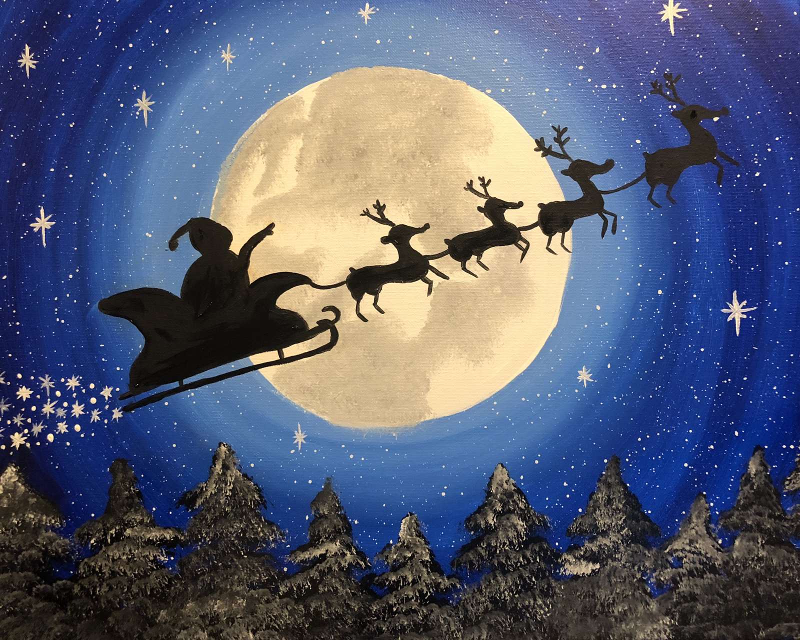 Sleight Ride Drawing Sleigh Ride Painting