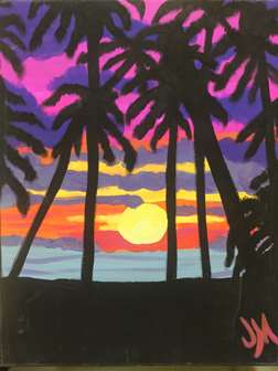 Miami Palms Silhouette