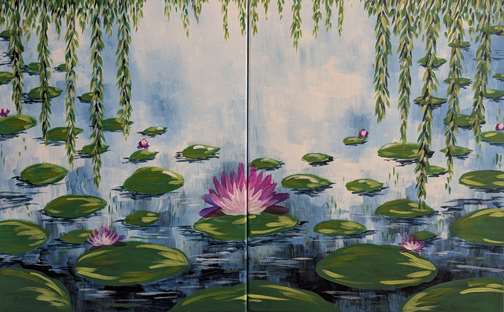 Monet Inspired Lilies Date Night