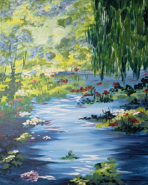 Monet Inspired Weeping Willow