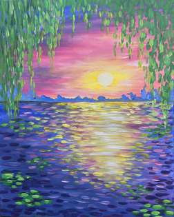 Monet Inspired Willow Glow
