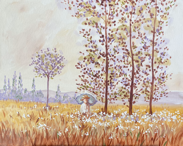 Monet's Autumn Stroll 