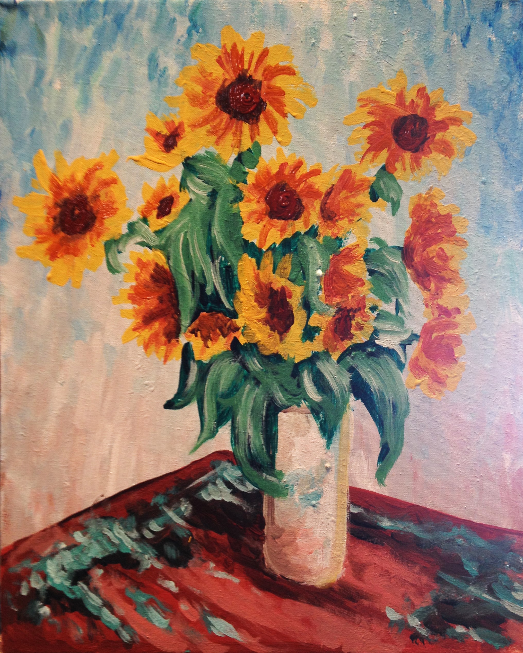 Monet's Sunflowers - Pinot's Palette Painting