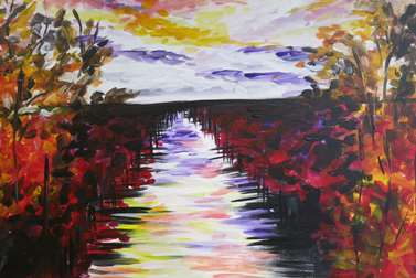 Monet's Sunlit Stream