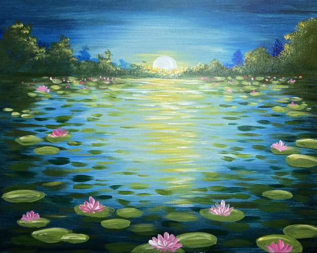 Monet's Sunset Lilies