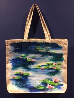 Monet's Water Lilies on a Canvas Tote