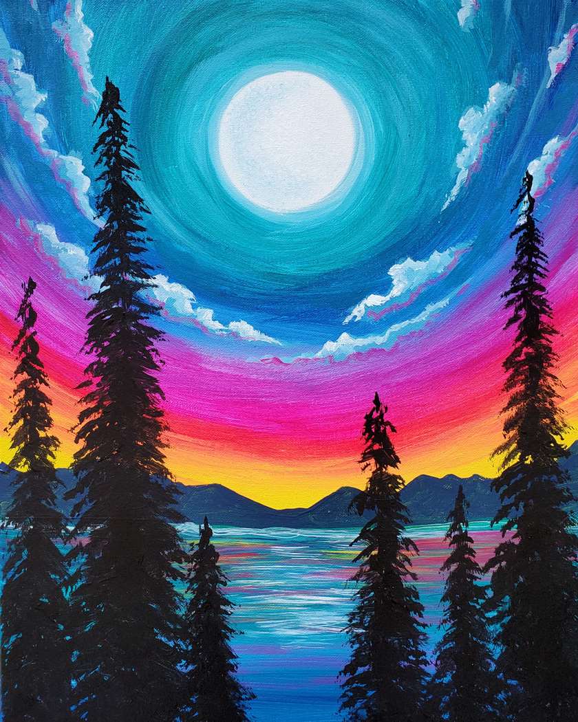 Moon Rise Forest