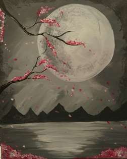 Moonlight Cherry Blossoms