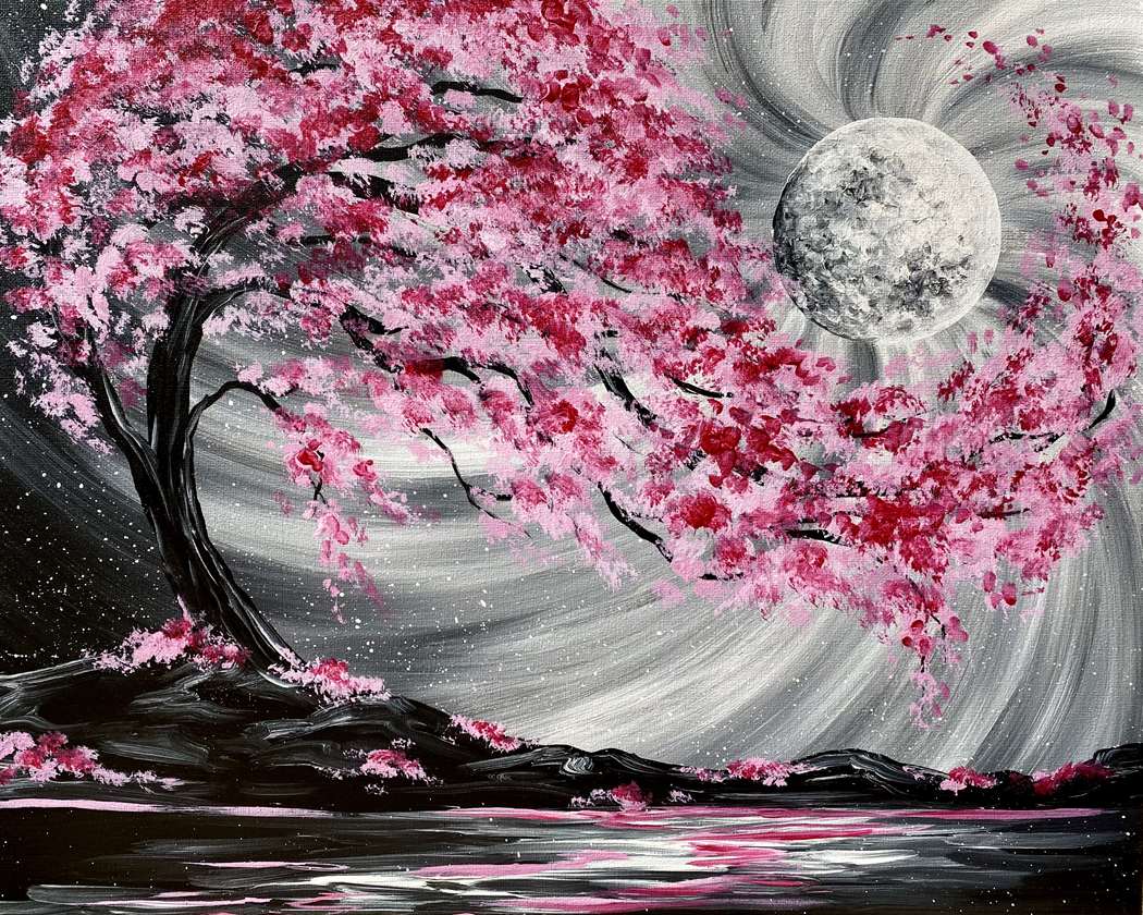 Cherry blossom painting deals