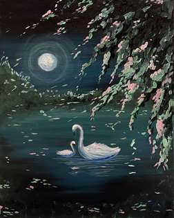 Moonlit Swan Lake