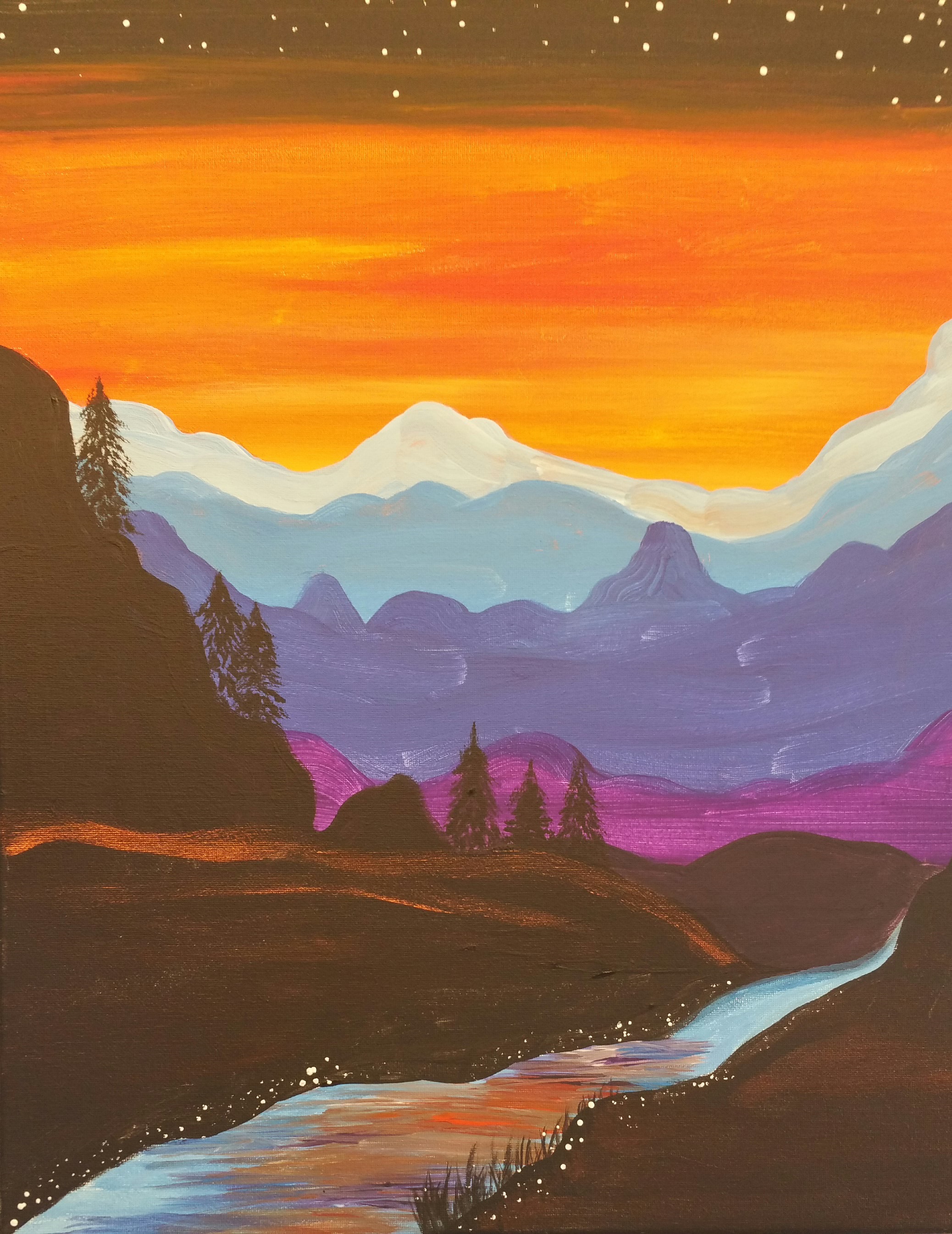 絵画 Mountain Serenity Mountain Serenity - Pinot's Palette Painting